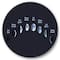 Designart - Moon Phases In Space - Bohemian & Eclectic Metal Circle Wall Art